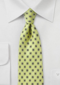 Cravatta business con motivo floreale verde lime