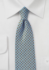 Cravatta piccola con motivo paisley blu acciaio