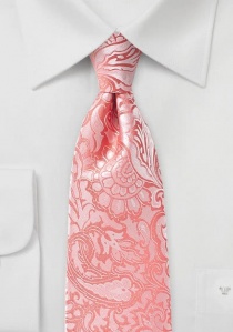Cravatta rosso fragola paisley