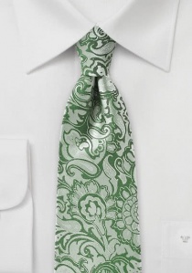 Cravatta da uomo con disegno Paisley Verde scuro