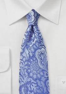 Cravatta effetto paisley blu