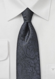 Cravatta paisley nero blu