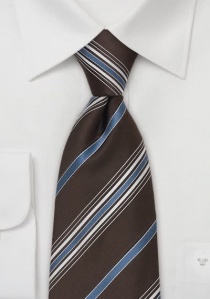 Cravatta righe marroni blu