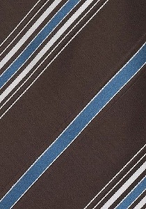 Linee di cravatte marrone noce blu