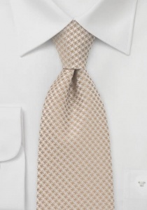 Cravatta da ragazzo con disegno a reticolo marrone