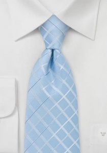 Cravatta linea bambini a quadri blu chiaro