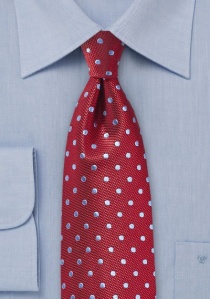 Cravatta pois rossa