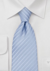 Cravatta righe celeste bianca