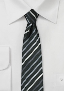 Cravatta sottile nero grigio