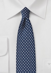 Cravatta stretta a forma di pois blu notte