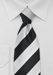 Cravatta righe bianco nero