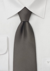 Cravatta di sicurezza liscia marrone scuro