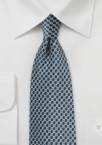 Cravatta con decoro a cialde blu marino retrò
