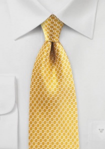 Cravatta decoro giallo oro