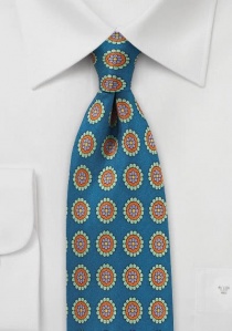 Modello di cravatta ornamentale blu