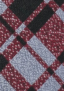 Cravatta business in lana glencheck design rosso