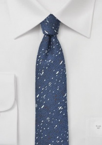 Cravatta blu lana seta