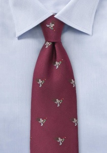 Cravatta rossa pernici