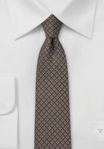 Cravatta business con design a cialda marrone