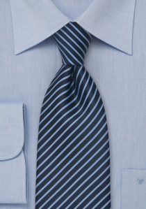 Cravatta da ragazzo con disegno a righe Blu scuro