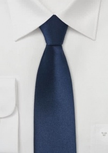 Cravatta sottile blu scuro