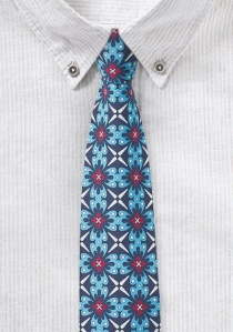 100% cotone Cravatta con motivo turchese