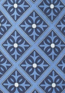 Cravatta blu ghiaccio con disegno Talavera