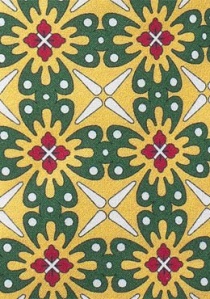 Cravatta giallo/verde con disegno Talavera