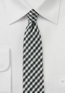 Cravatta quadri bianco nero