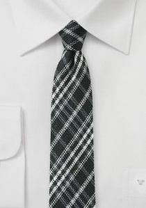 Cravatta quadri nero bianco