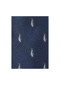 Cravatta blu pinguini