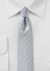 Cravatta sottile righe grigio