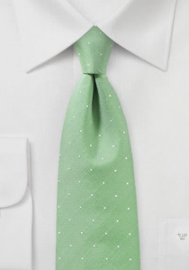 Cravatta verde chiaro a pois