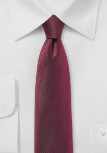 Cravatta sottile rosso bordeaux