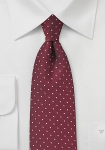 Cravatta a pois rosso ciliegia