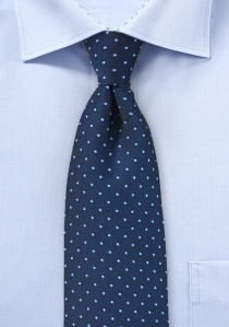 Krawatte Tupfen navyblau