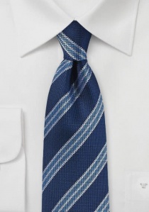 Cravatta uomo classica a righe blu