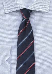 Cravatta righe blu marino