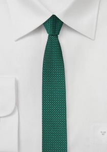 Cravatta extra stretta strutturata verde bottiglia