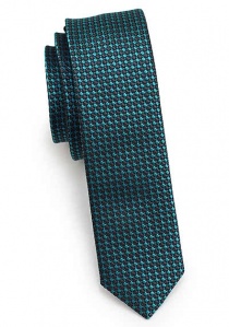 Cravatta sottile puntini verde