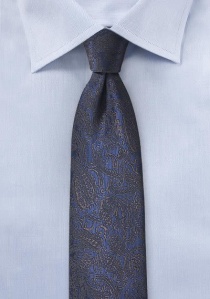 Cravatta cappuccino blu paisley