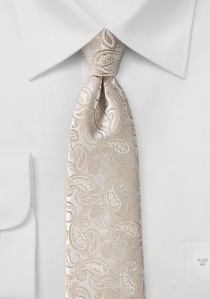 Cravatta con motivo Paisley Bianco antico Ecrù
