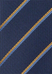 Cravatta righe blu oro