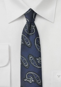 Cravatta con motivo a goccia blu navy