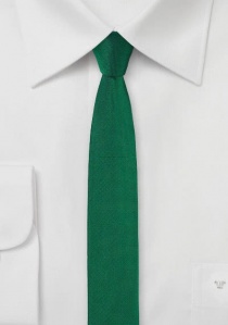 Cravatta sottile seta verde