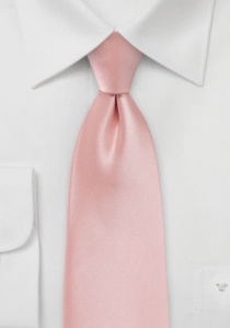 Cravatta extra lunga a tinta unita rosa