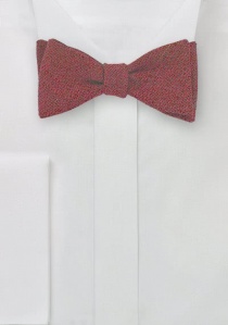 Papillon Self Tie in lana rosso medio