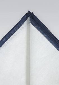 Sciarpa Cavalier in lino bianco naturale con bordo