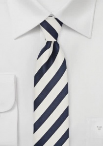 Cravatta da uomo bianco blu navy blu modello a