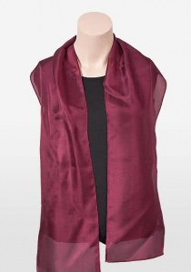 Chiffon di seta corale vino rosso